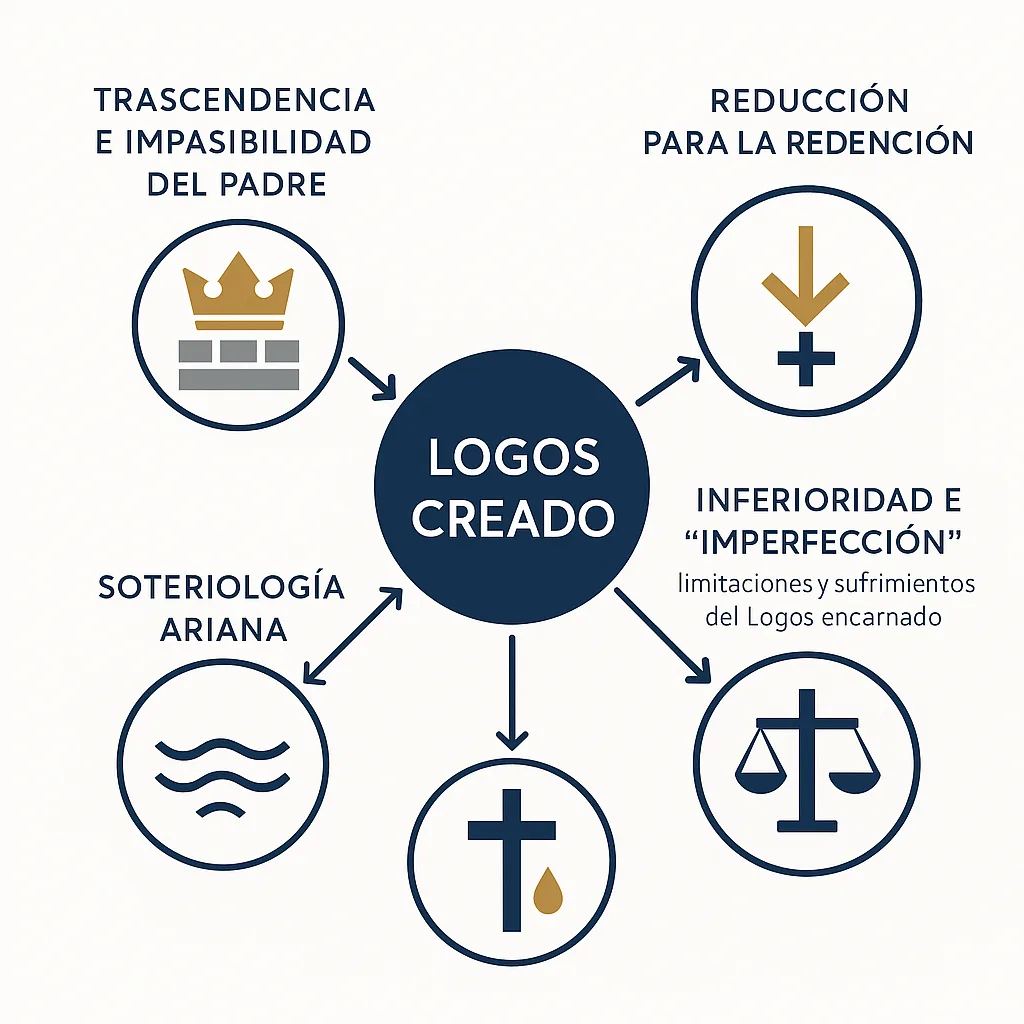 Diagrama conceptual de la teología arriana