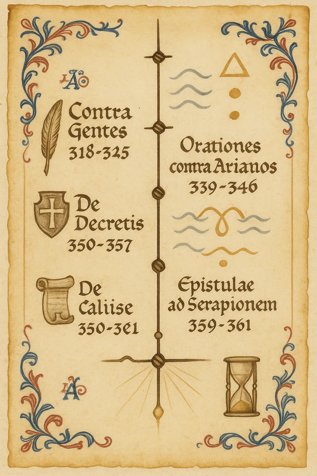 Manuscrito antiguo con textos de Atanasio