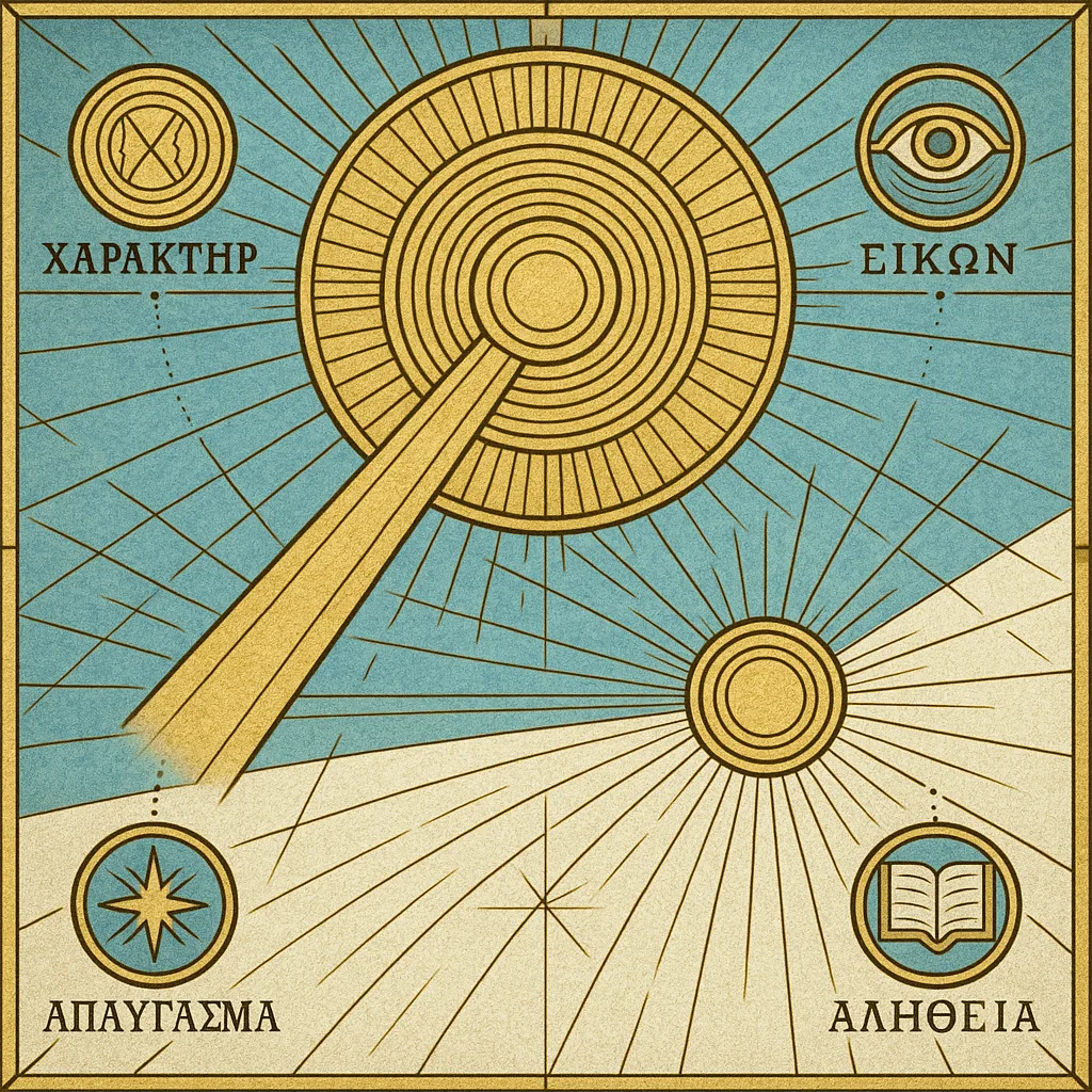 Representación de la metáfora del sol y el rayo