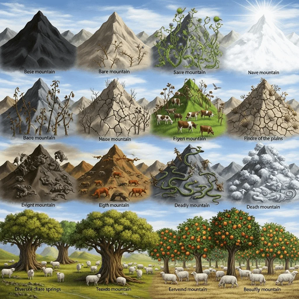 Los doce montes de Arcadia. Recreación moderna.