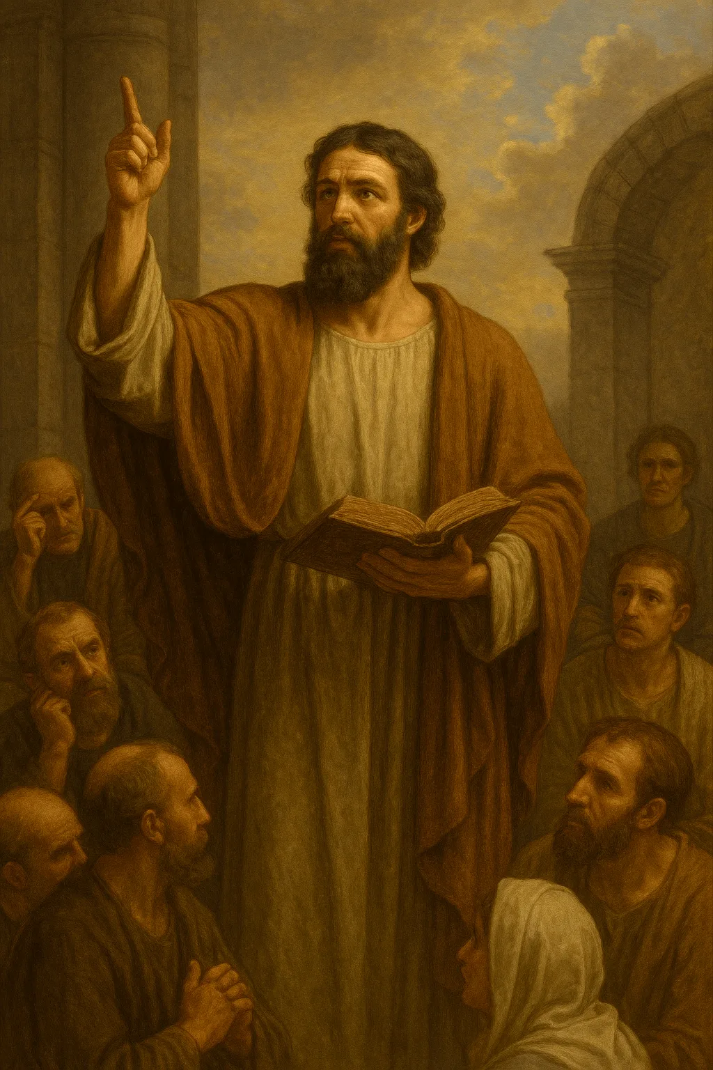 Justino enseñando filosofía cristiana