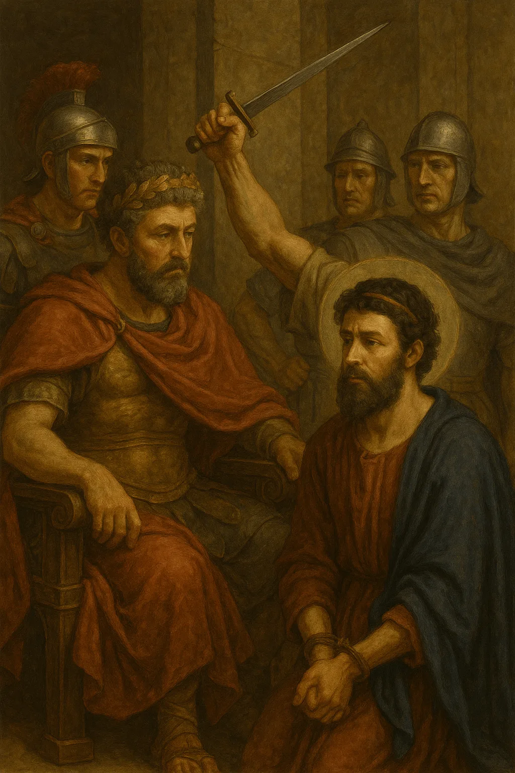 Representación del martirio de Justino