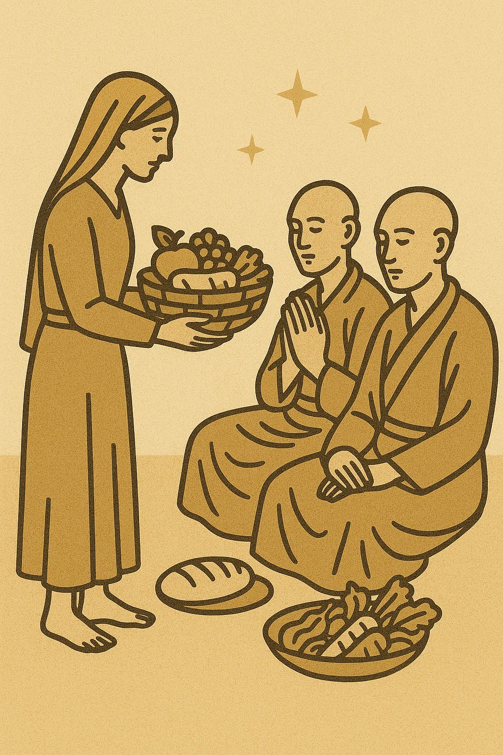 Representación de la comida ritual de los Electos maniqueístas
