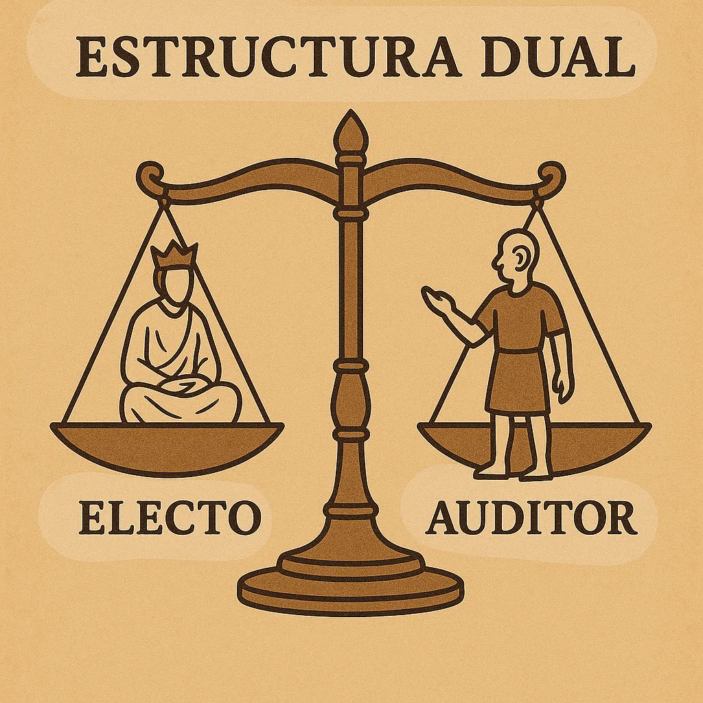 Representación de la estructura dual de la comunidad maniqueísta