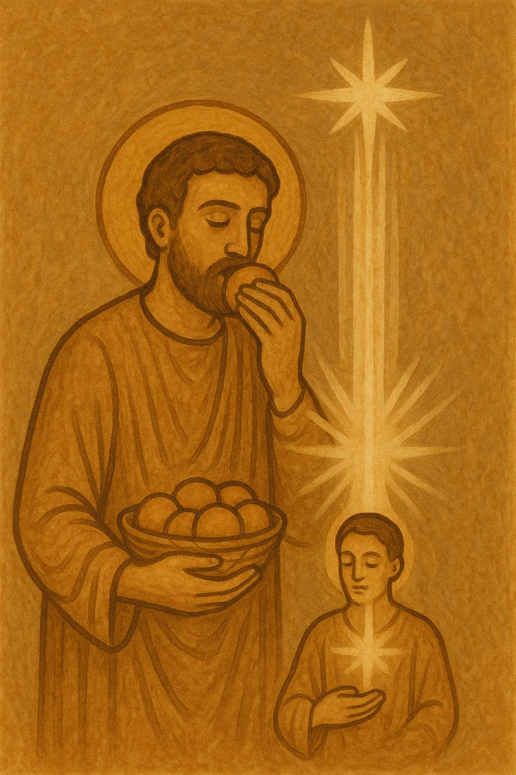 Representación de la liberación de la luz divina