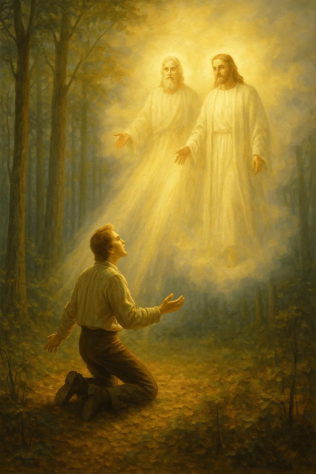 Representación artística de la Primera Visión de Joseph Smith